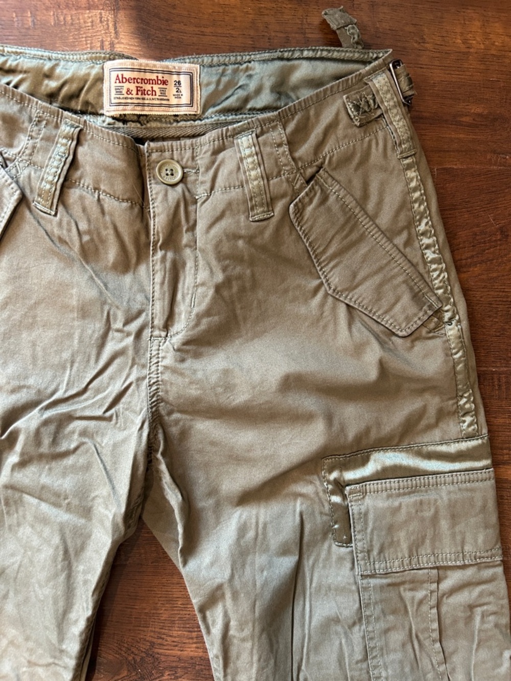 Abercrombie & Fitch Olive Green Cargo Trousers